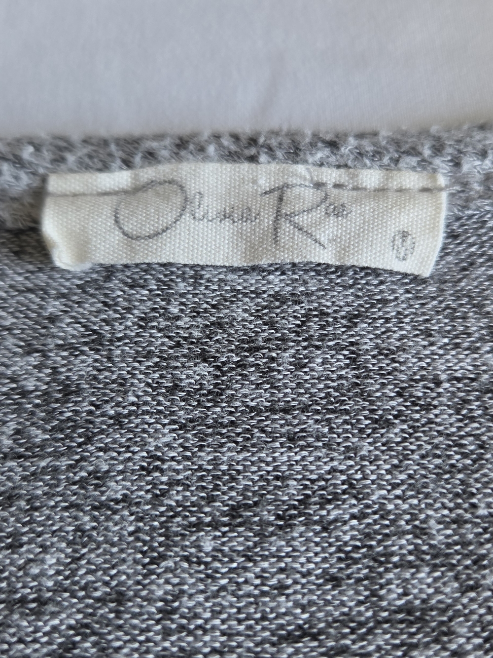 Olivia Rae Light Gray Long Sleeve Top - Picture 3 of 4